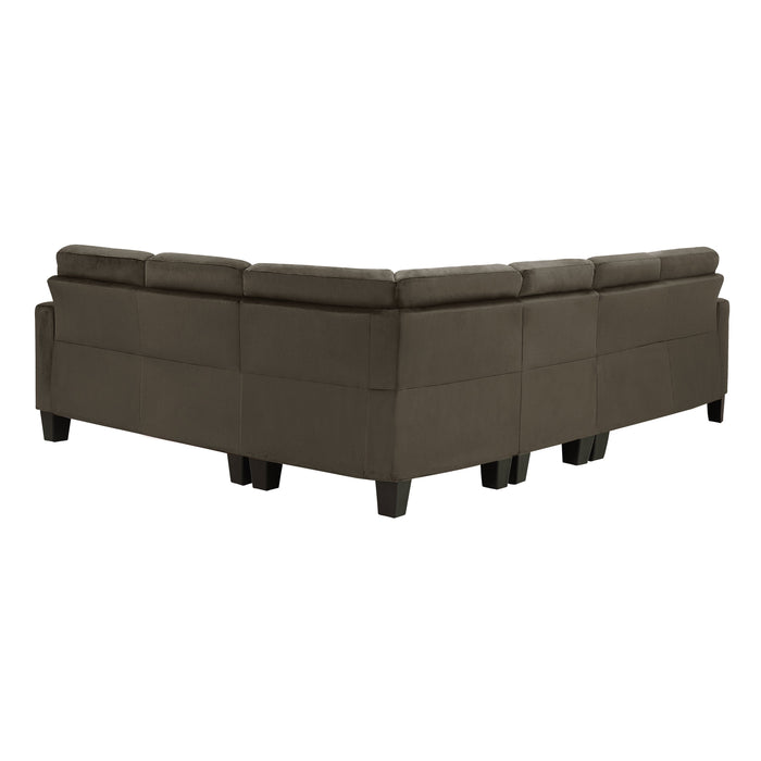 Lantana Chocolate Reversible Sectional