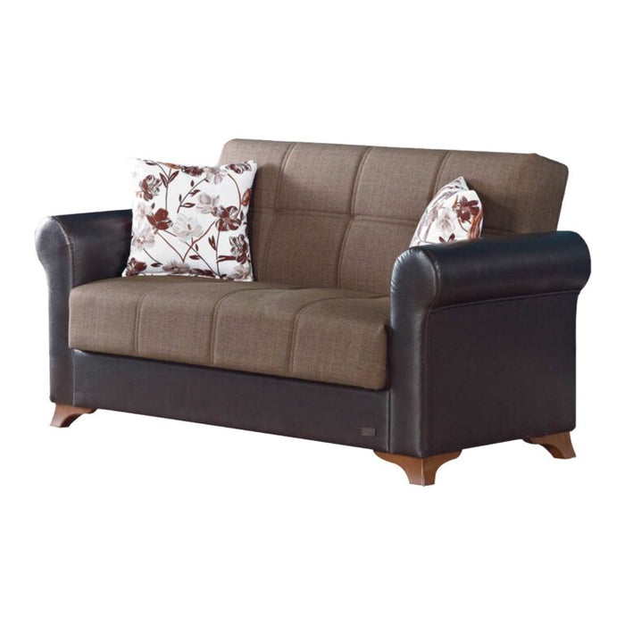 Bergen Convertible Light Brown Sleeper Living Room Set