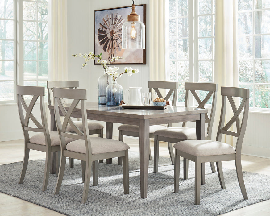 Parellen Beige/Gray Rectangular Dining Set