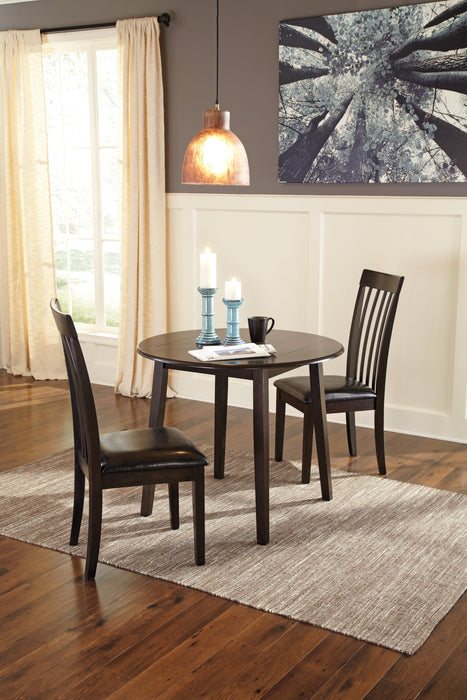 Hammis Dark Brown 3-Piece Drop Leaf Dining Set