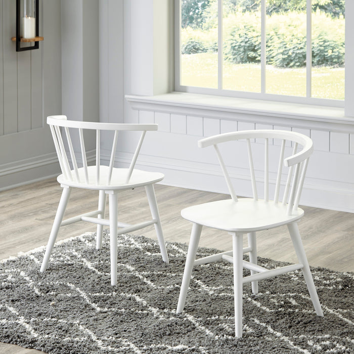 Grannen White 3-Piece Round Dining Set