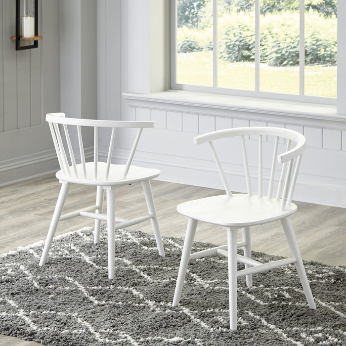 Grannen White 5-Piece Round Dining Set