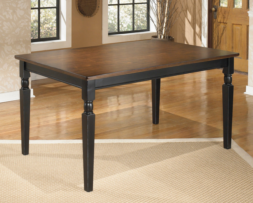 Owingsville Black/Brown Rectangular Dining Set