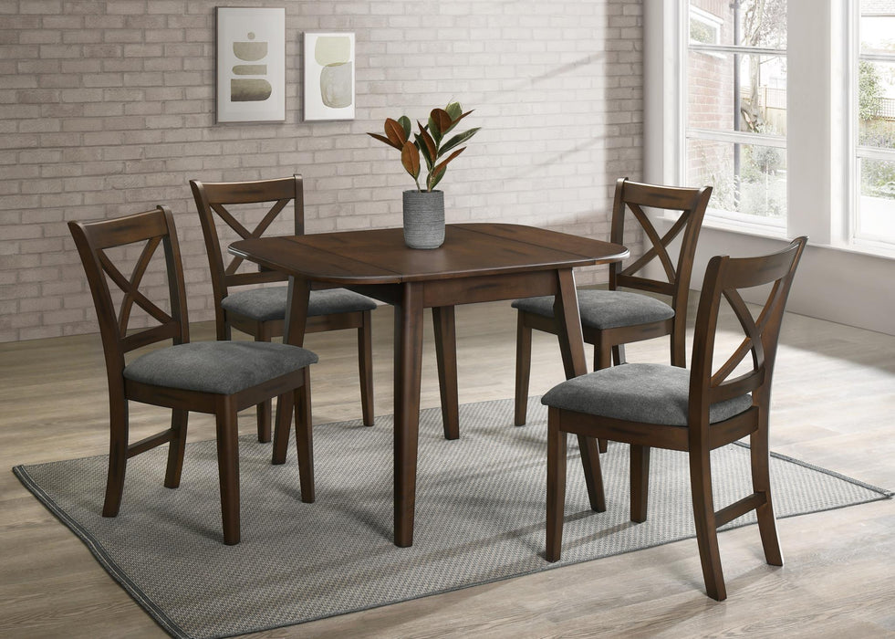 5Pc X-Wood Drop Leaf Dining Set