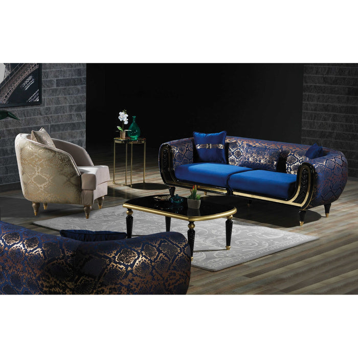 Lima Blue Living Room Set