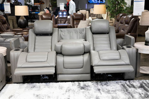 Backtrack Gray Power Reclining Sofa