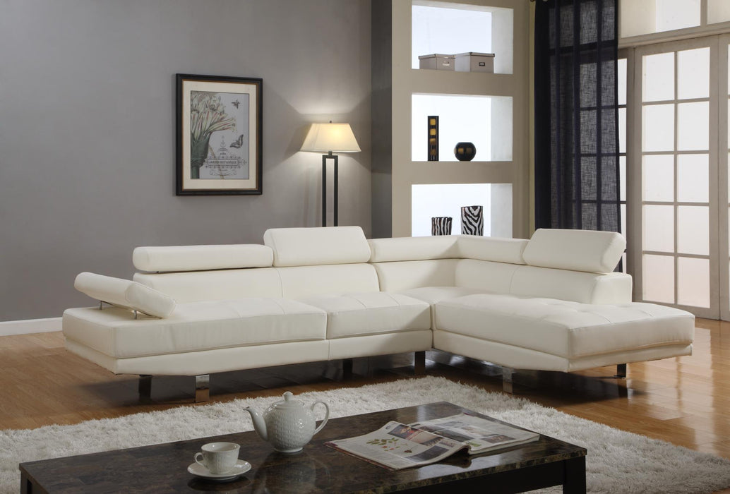 Antares White Modern Sectional