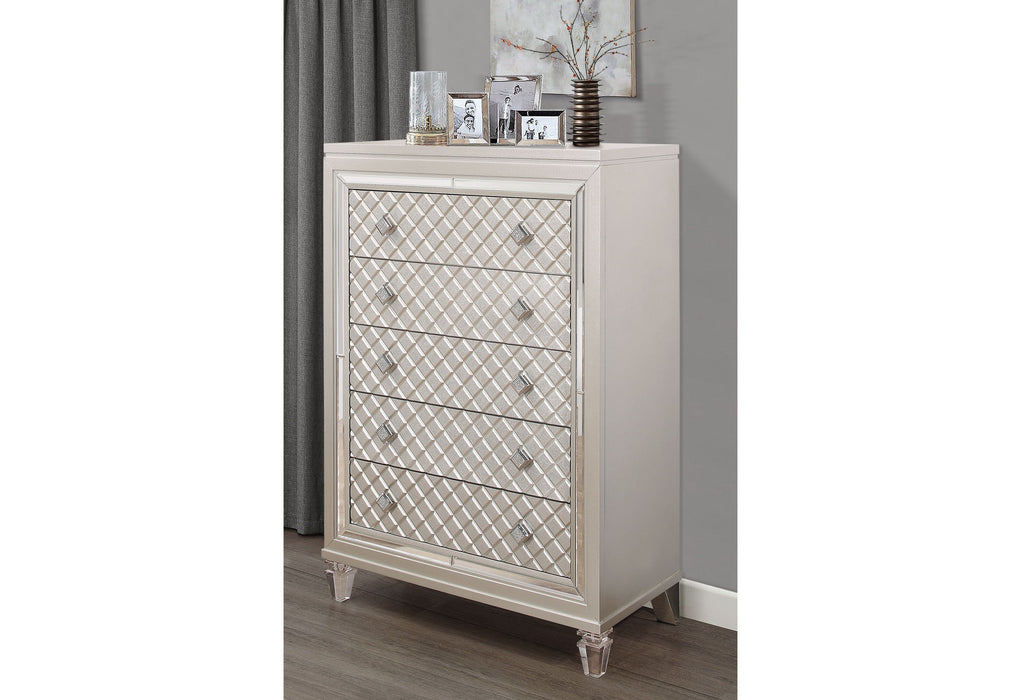 Paris Champagne With Led Storage Bedroom Set