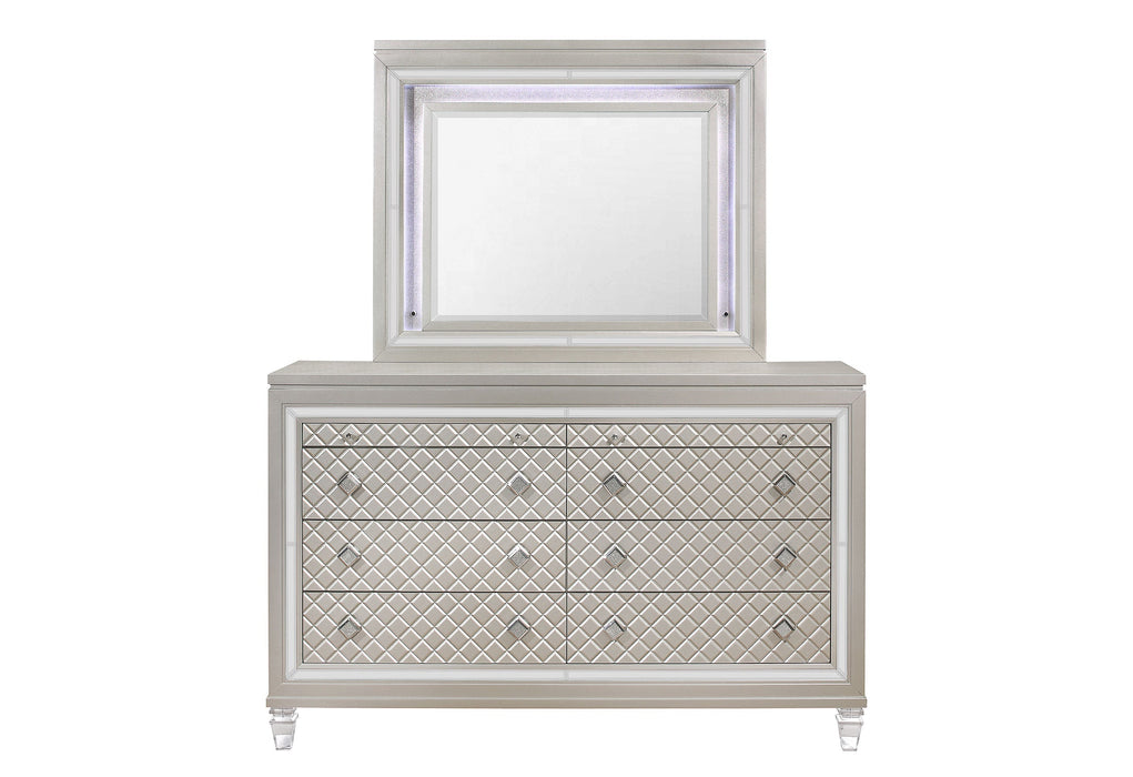 Paris Champagne With Led Storage Bedroom Set