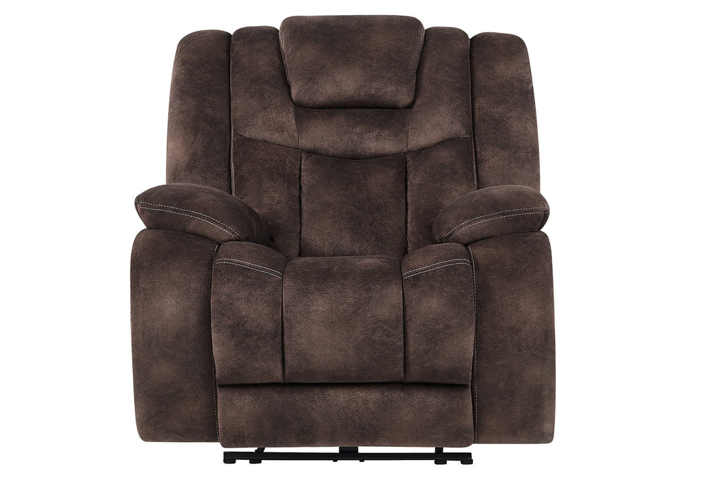 Night Range Chocolate Power Recliner Living Room Set