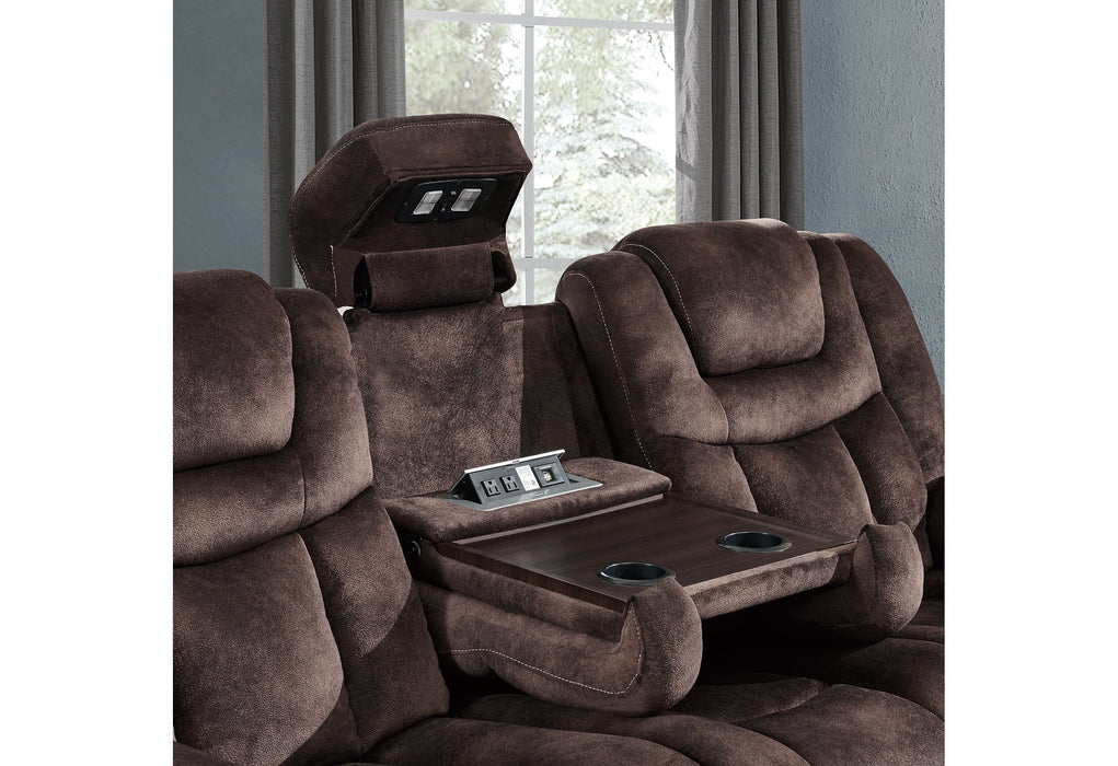 Night Range Chocolate Power Recliner Living Room Set