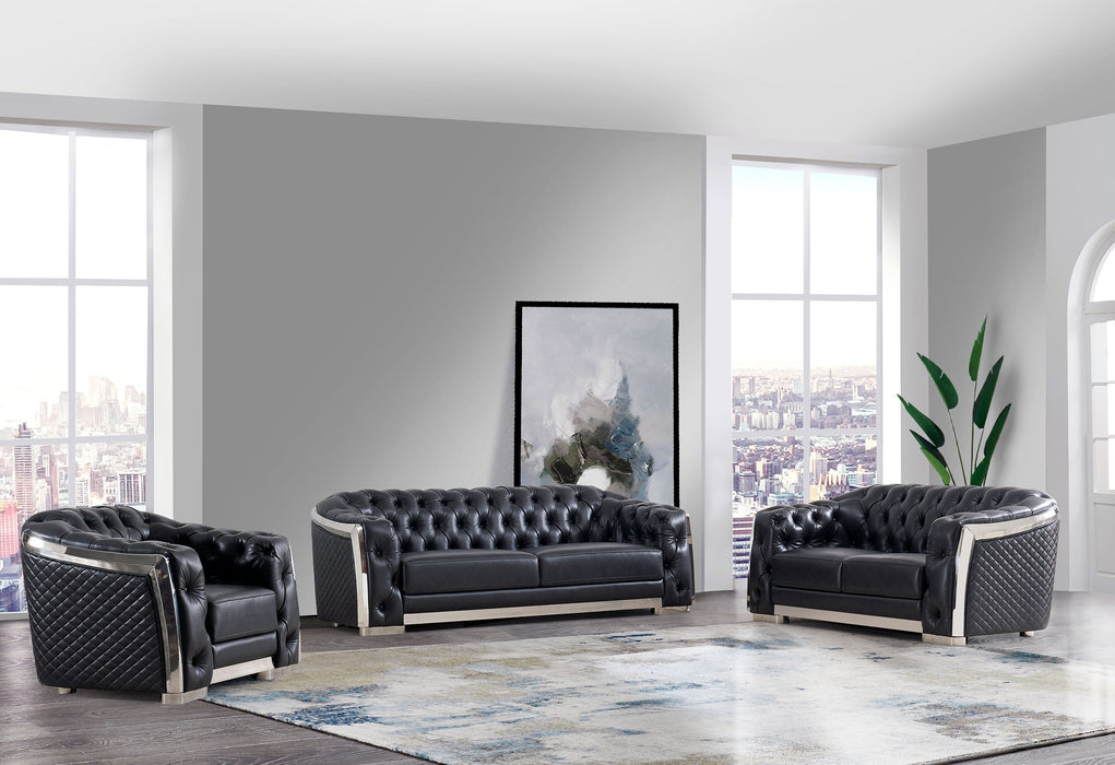 Blanche Charcoal Living Room Set