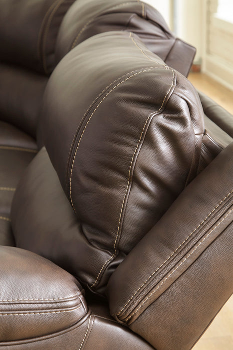 Dunleith Chocolate Power Recliner Loveseat