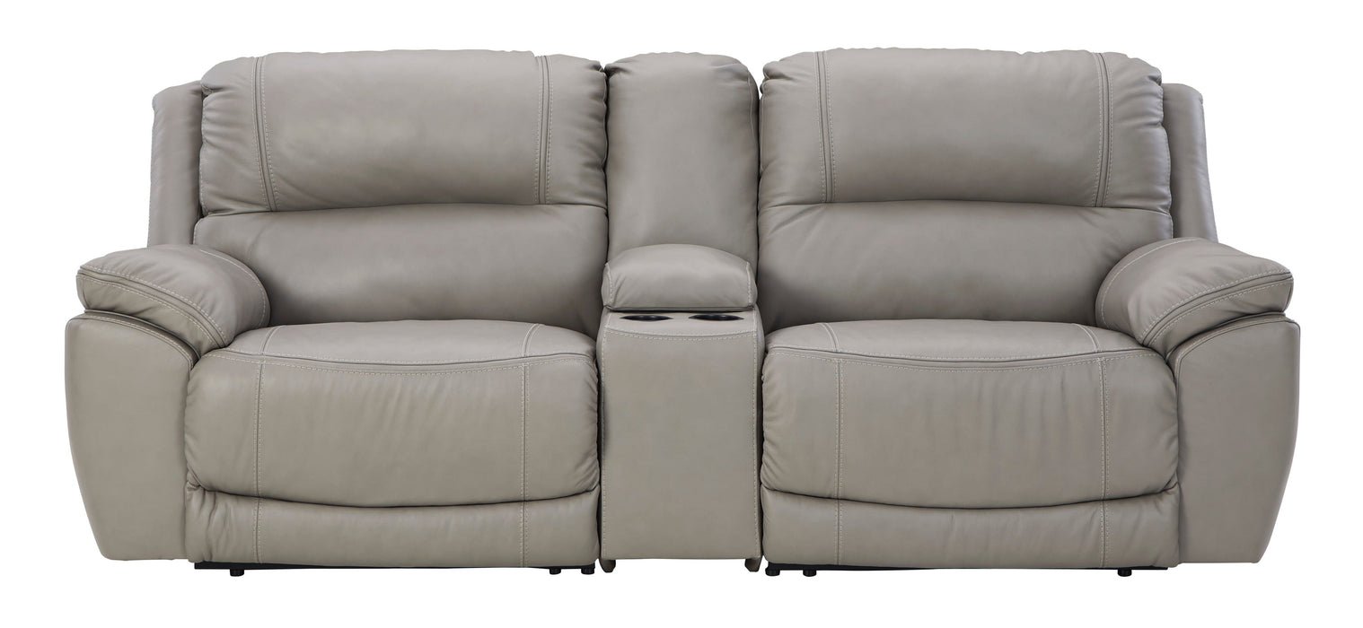 Dunleith Gray Power Recliner Loveseat