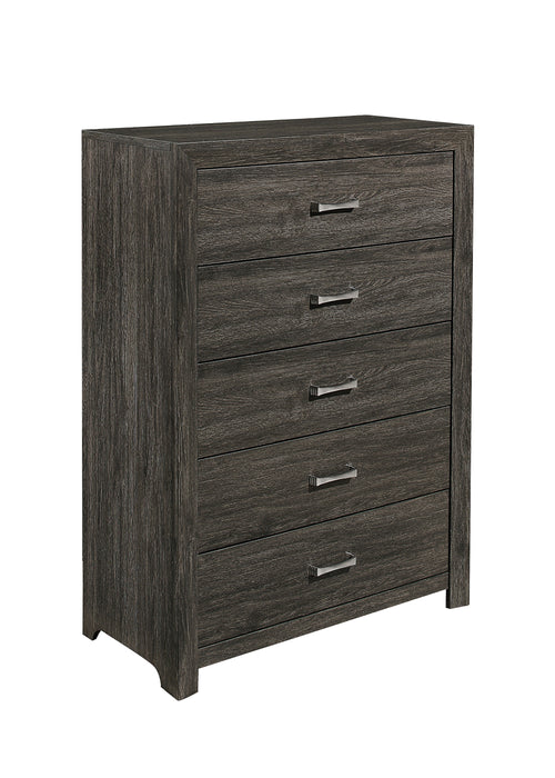 Edina Dark Gray Panel Bedroom Set