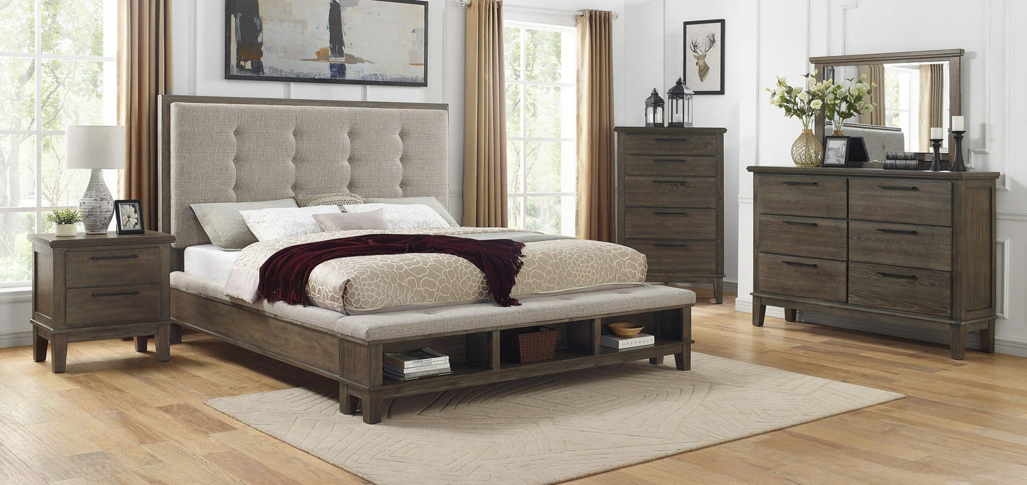 Watson Gray Upholstered Storage Panel Bedroom Set