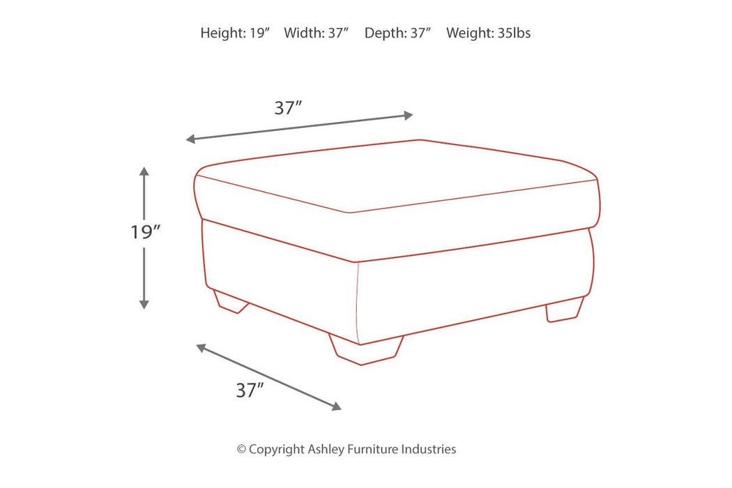 Accrington Granite Oversized Ottoman - 7050908 - Gate Furniture