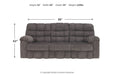 Acieona Slate Reclining Sofa with Drop Down Table - 5830089 - Gate Furniture