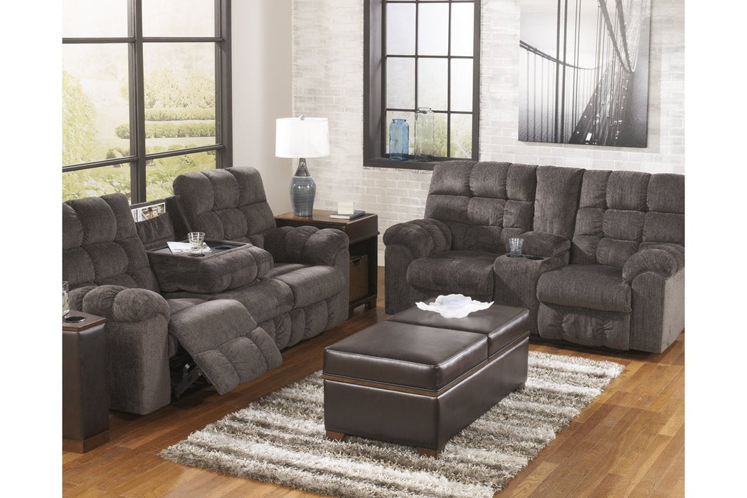 Acieona Slate Reclining Sofa with Drop Down Table - 5830089 - Gate Furniture