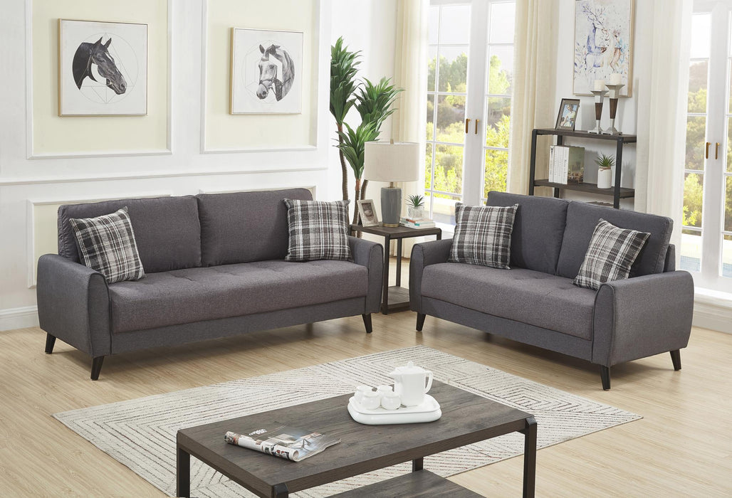 Aconitum Grey Sofa Set - Gate Furniture