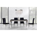 Ada Black Glass Dining Set - Gate Furniture