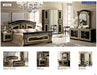 Aida Bed Black W/Gold Queen - In Stock Furniture