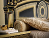 Aida Bed Black W/Gold Queen - In Stock Furniture