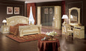 Aida Bed Ivory W/Gold Queen - In Stock Furniture