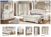 Aida Bed White W/Silver Queen - In Stock Furniture