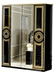 Aida Black/Gold 4 Door Wardrobe - i24004 - In Stock Furniture