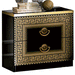 Aida Black-Gold Nightstand - i26135 - In Stock Furniture