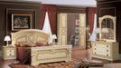 Aida Ivory Bedroom W/Gold, Camelgroup Italy Set - Gate Furniture