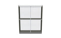 Aida White/Silver 4 Door Wardrobe - i23964 - In Stock Furniture