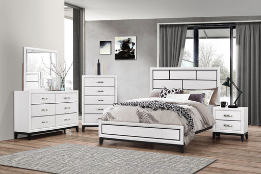 Akerson Chalk White Panel Bedroom Set - Gate Furniture