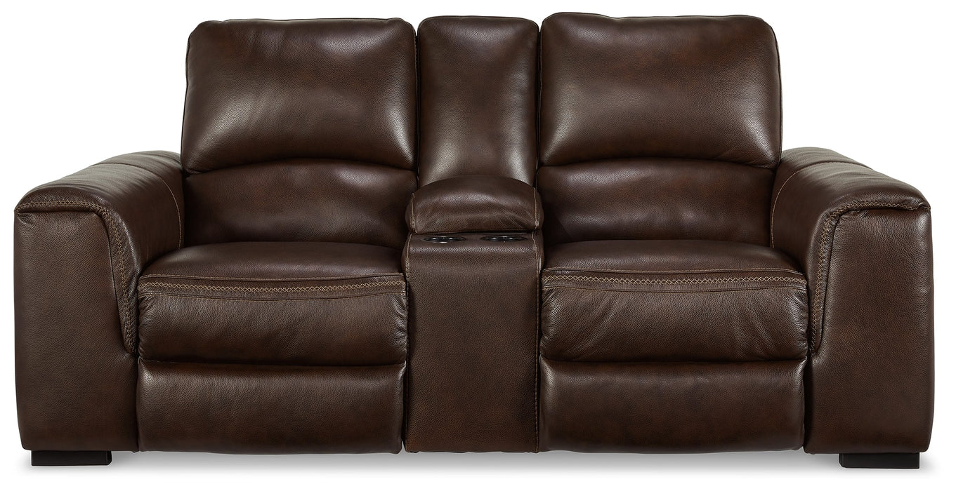 Alessandro Power Reclining Loveseat with Console - U2550218 - In Stock Furniture