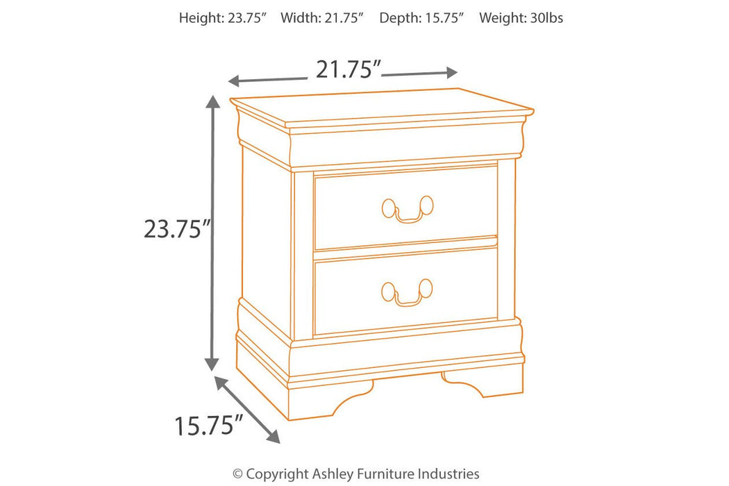 Alisdair Dark Brown Nightstand - B376-92 - Gate Furniture