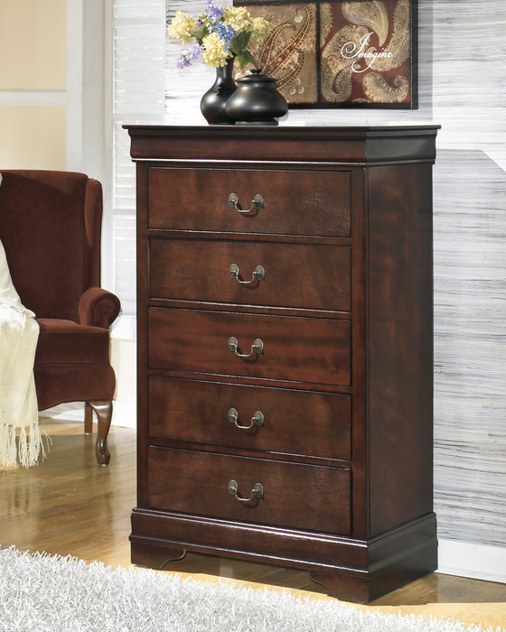 Alisdair Dark Brown Sleigh Bedroom Set - Gate Furniture