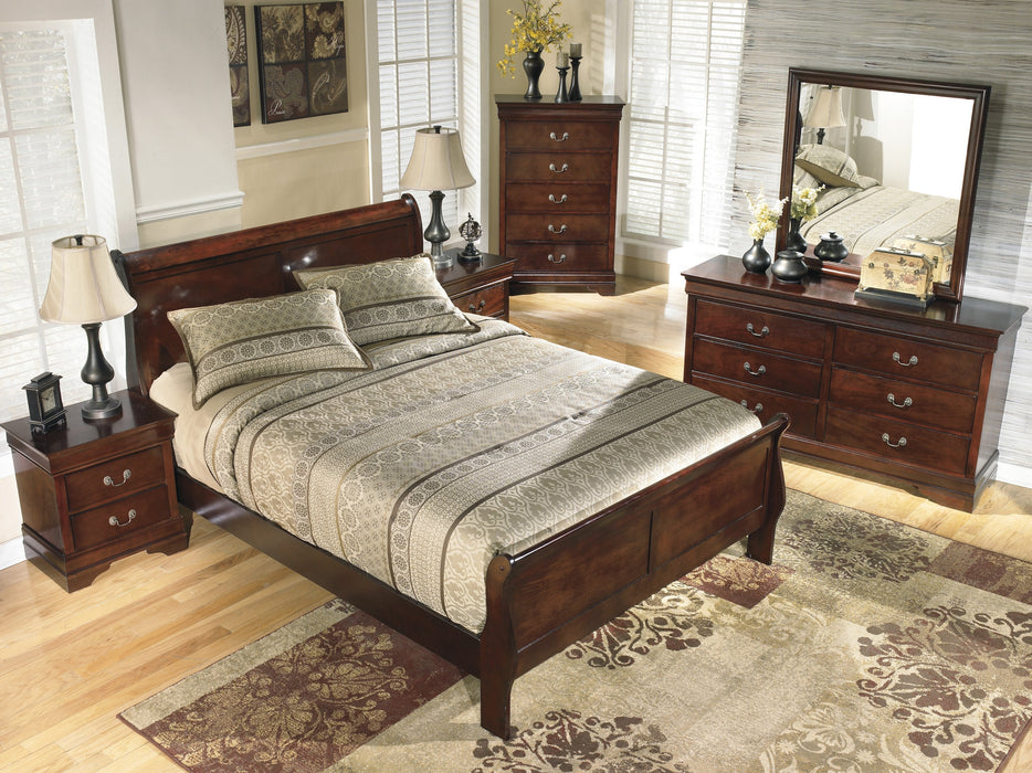 Alisdair Dark Brown Sleigh Bedroom Set - Gate Furniture