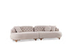 Allura Beige Boucle  Curved Sectional - ALLURA BEIGE-SC - Gate Furniture