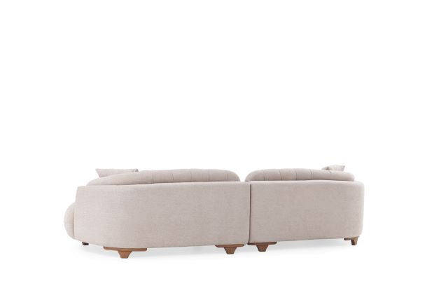 Allura Beige Boucle  Curved Sectional - ALLURA BEIGE-SC - Gate Furniture