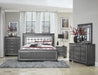 Allura Gray LED King Panel Bed - 1916KGY-1EK - Gate Furniture