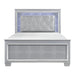 Allura Silver LED Queen Panel Bed - 1916-1 - Gate Furniture