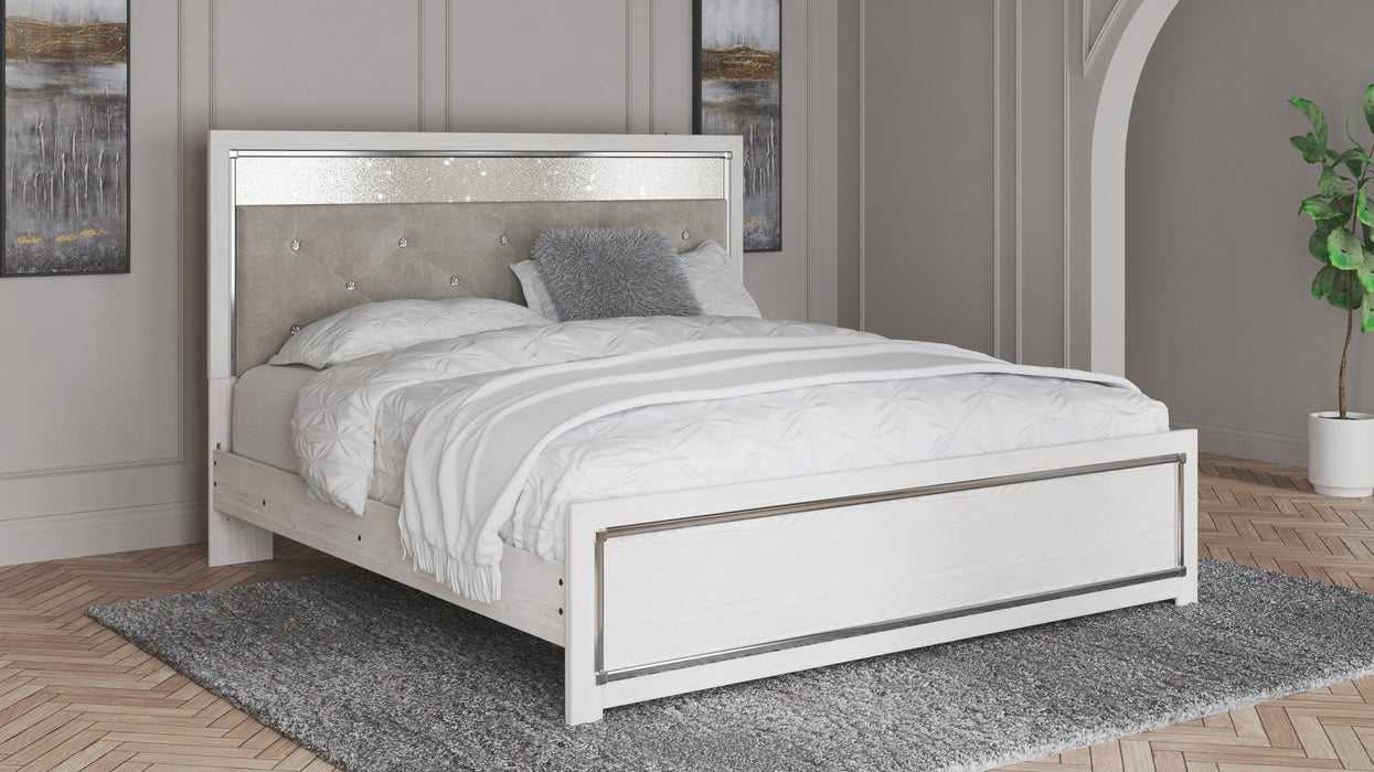 Altyra White King Panel Bed - Gate Furniture