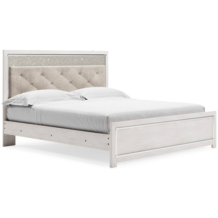 Altyra White King Panel Bed - Gate Furniture