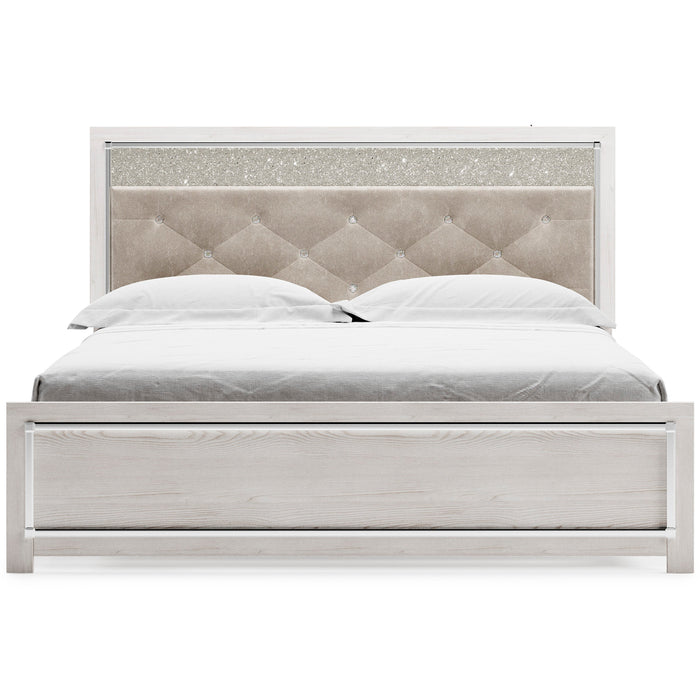 Altyra White King Panel Bed - Gate Furniture