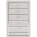 Altyra White Upholstered Bookcase LED Panel Bedroom Set - Gate Furniture