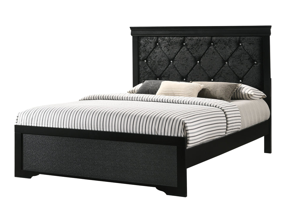 Amalia Black Panel Bedroom Set - Gate Furniture