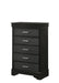 Amalia Black Panel Bedroom Set - Gate Furniture