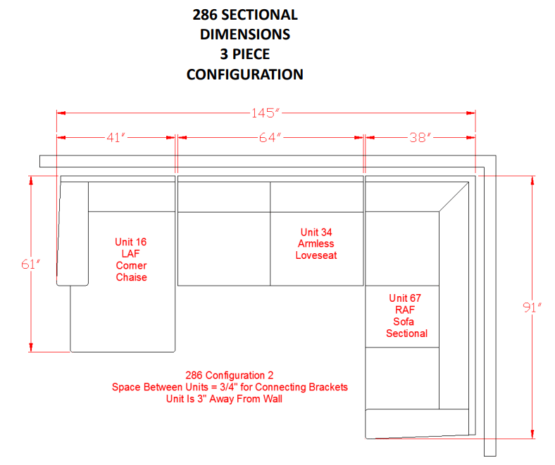 Ambee Slate LAF Sectional - Gate Furniture