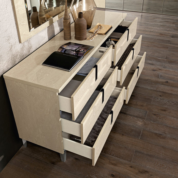 Ambra Dresser/Chest/Mirror Set - In Stock Furniture